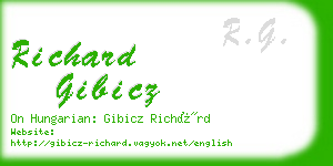 richard gibicz business card